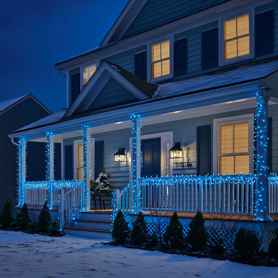 Гірлянда Різдвяна фея вулична 50 м 500 LED білий провід Синій CF500L50MWBL | Зображення 7