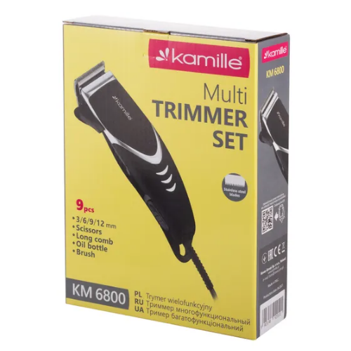 Машинка для стрижки 240W дротова чорний 6800 KAMILLE | Зображення 8