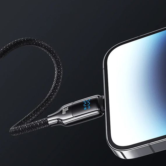 Дата кабель Usams US-SJ741 Digital Display HX Ser. Type-C to Lightning 30W (1.2m) Tarnish | Зображення 4