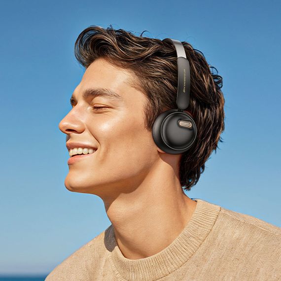 Накладные беспроводные наушники Hoco W62 Verso retro Black | Зображення 3