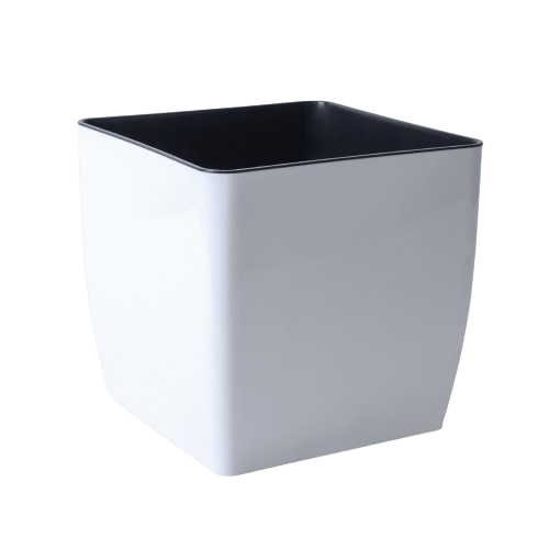 Вазон "Квадро" низький 27*27*26см. (білий)