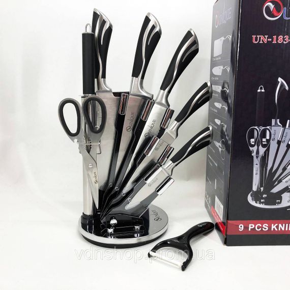 Набор ножей кухонных сталь UNIQUE, Набор ножей для домашнего повара, Нержавеющий кухонный нож MN-15 | Зображення 5