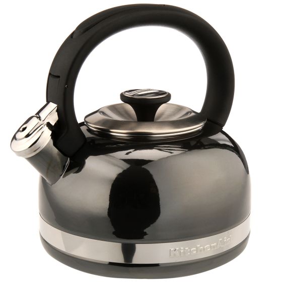Чайник KitchenAid KTEN20DBPR 2.0-Quart Full Handle and Trim Band Stovetop Kettle, 2 Qt, Pyrite | Зображення 1