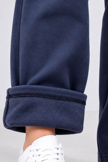 Спортивні штани жіночі однотонні, колір синій, 257R650 | Зображення 4