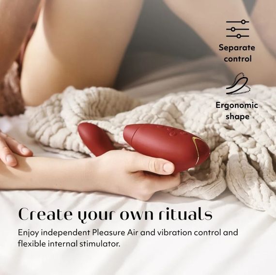 Інноваційний безконтактний вібратор-стимулятор Womanizer Duo 2 Bordeaux sexstyle | Зображення 2