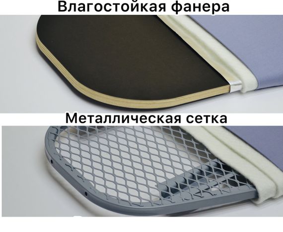 Гладильная доска встроенная, металл Базовая 114*34 Металлизированная ткань | Зображення 7