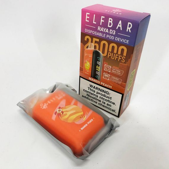 Elf Bar Raya D3 25000 смак Манго Персик (Mango Peach) | Зображення 1