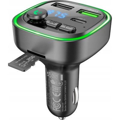 FM модулятор BOROFONE BC48, Gray, Box (BC48) | Зображення 2