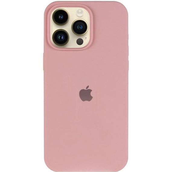 Чохол Silicone Case (AA) Logo with MagSafe для Apple iPhone 13 Pro (6.1") Білий / White Рожевий / Pink Sand | Зображення 1