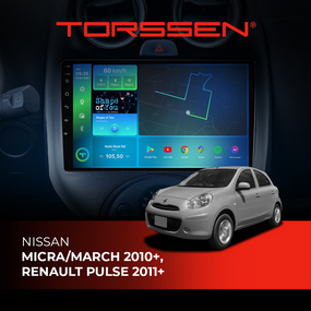 Штатная магнитола Torssen Nissan Micra/March 2010+, Renault Pulse 2011+ F9464 4G Carplay DSP