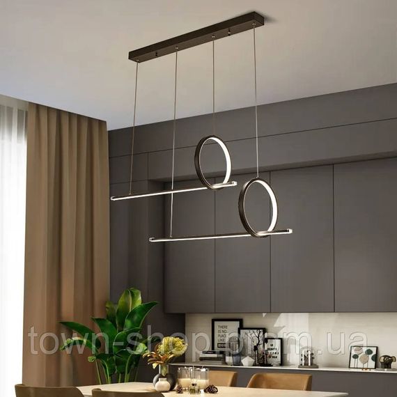 Люстра потолочная LED MJ24B-1100-bk-k Черный 50-150х25х100 см.