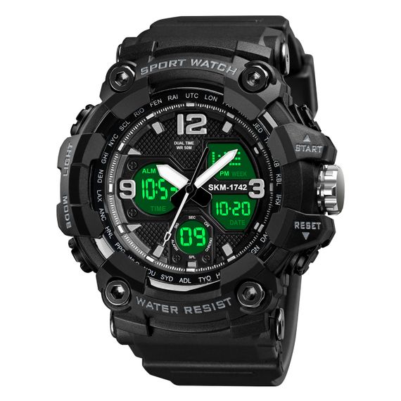 Чоловічий годинник Skmei 1742 Black | Зображення 1