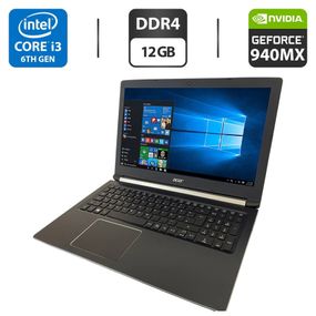 Ноутбук Acer Aspire A515-51 / 15.6" (1366x768) TN / Intel Core i3-6006U (2 (4) ядра по 2.0 GHz) / 12 GB DDR4 / 128 GB SSD / nVidia GeForce 940MX, 2 GB GDDR5, 64-bit / WebCam б/в