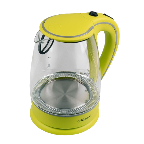 Електрочайник 1,7л 1850-2200W скло (диск) зелений MR-064-GREEN Maestro