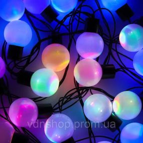 Гирлянда матовый шарик 28LED 5м (флеш) 10мм, Новогодняя бахрама, Светодиодная гирлянда, Уличная гирлянда