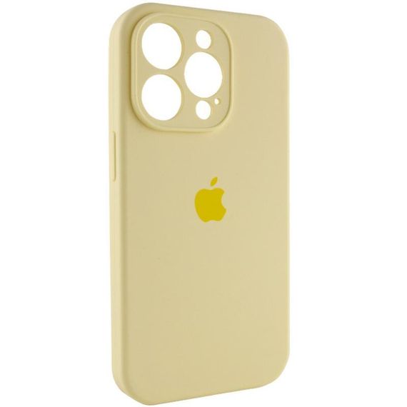 Чехол Silicone Case Full Camera Protective (AA) для Apple iPhone 14 Pro (6.1") Желтый / Mellow Yellow | Зображення 1