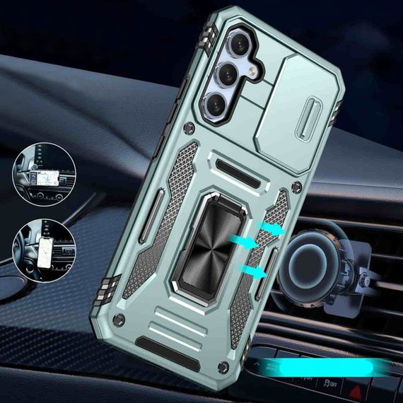 Ударопрочный чехол Camshield Army Ring для Samsung Galaxy A35 / A55 Зеленый / Light Green | Зображення 1