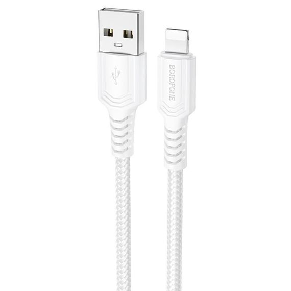 Дата кабель Borofone BX116 Certain USB to Lightning 2.4A (1m) White