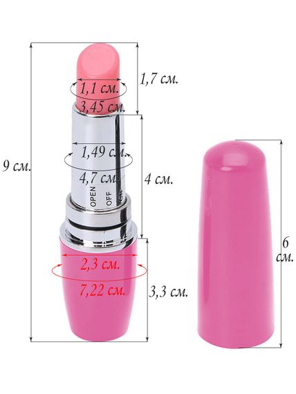 Міні-вібратор (Помада) Babydoll Міні Вібратор Рожевий 789-3 ААА-1 | Зображення 2