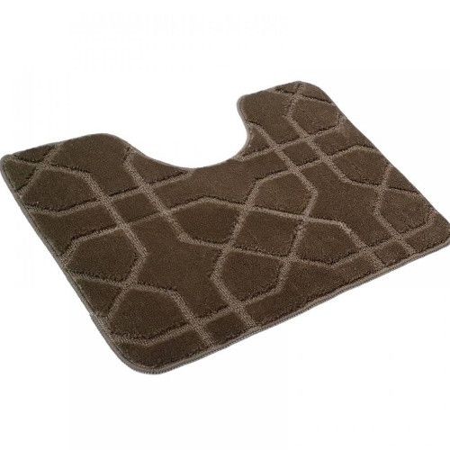 Килимок для ванних кімнат поліпропіленовий TM DarianA Standard u-cut 60*50 бежевий геометрія