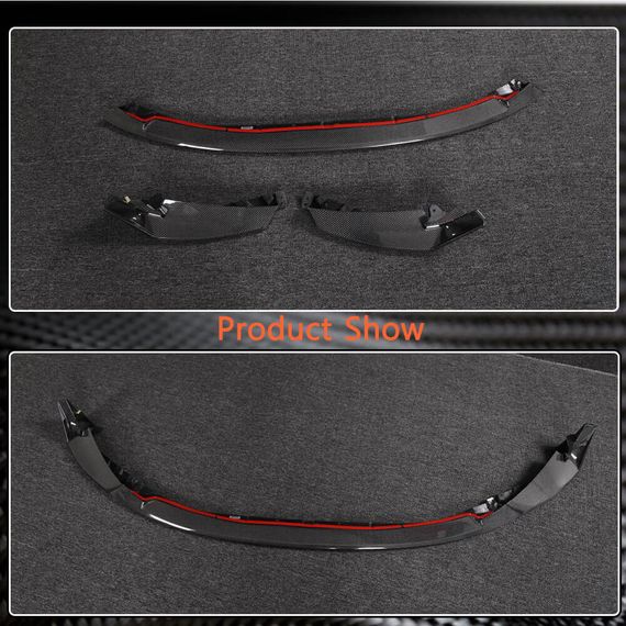 Накладка на передній бампер Lip V6 (для G82/G83, Карбон) для BMW 4 серія G22/23/26 2020- рр | Зображення 3