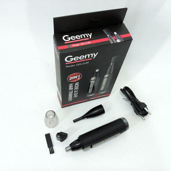 Бритва тример для носа і вух GEMEI GM-3109 2в1, Тример для бороди голови і носа скронь шиї HC-49 | Зображення 9