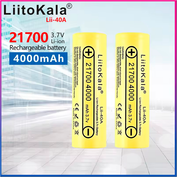 Аккумулятор 21700, LiitoKala Lii-40A, 4000 мАч | Зображення 3