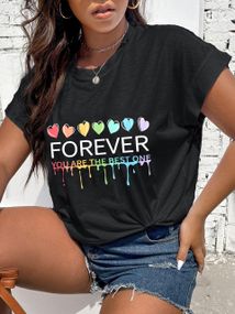 Футболка жіноча з принтом повсякденна XL Чорний