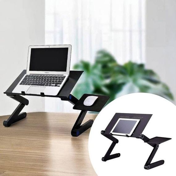 Складной столик с активным охлаждением для ноутбука трансформер переносная подставка Laptop Table T8 | Зображення 6