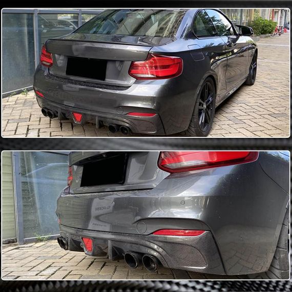 Дифузор заднього бампера V2 (для F22/F23 M-Sport, Карбон) для BMW 2 серія F22/23 2014-2021 рр | Зображення 3