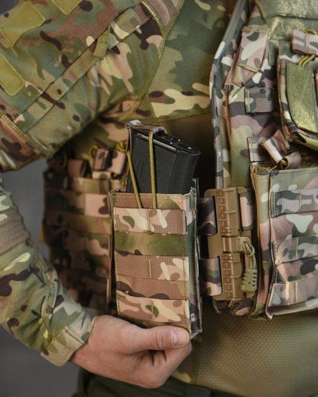 Плитоноска ZVER  Мультикам с быстрым сбросом. MOLLE 11 подсумков  ВТ4749 | Зображення 6