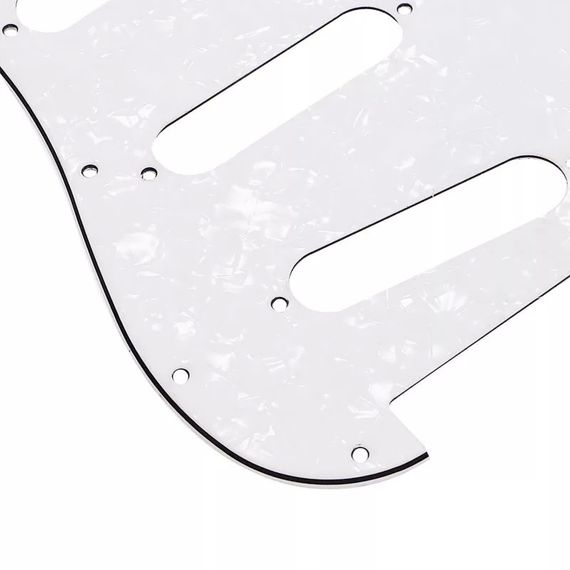 Пікгард для електрогітари SSS Fender Stratocaster ST China БІЛИЙ ПЕРЛАМУТР | Зображення 5