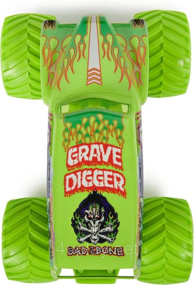 Оригинал Monster Jam Grave Digger Monster Truck Монстр-трак 1:24 Могильщик Гробокопатель Металлический кузов | Зображення 3