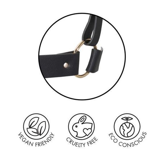 Портупея Bijoux Indiscrets MAZE - X Harness Black, екошкіра | Зображення 4