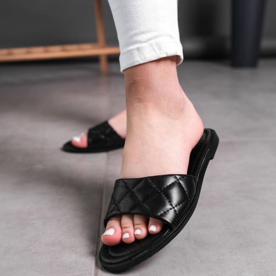 Шлепанцы женские Fashion Luna 2858 38 размер 245 см Черный | Зображення 5