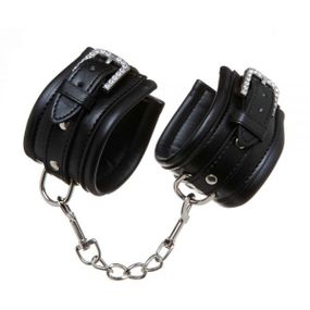 Наручники з ущільнювачем Luxury Fetish Rivet and Style BLACK, Черный