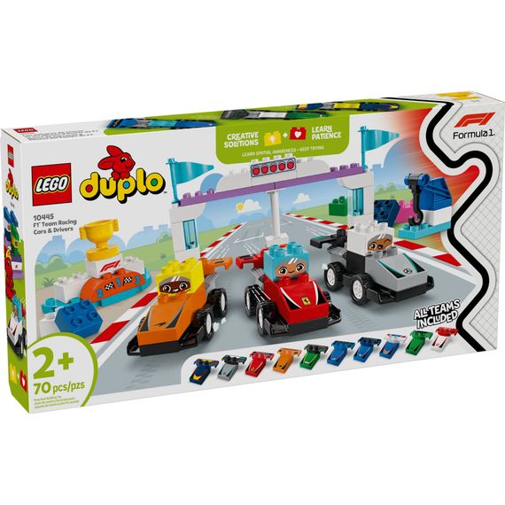 Конструктор LEGO DUPLO Town Автомобілі для перегонів і пілоти команд Формули-1 (10445) | Зображення 6