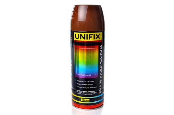 Эмаль универсальная Unifix - 400мл RAL 8008 коричневый оливковый