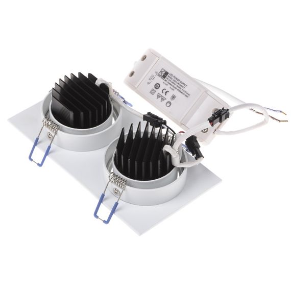 Светильник потолочный LED врезной  LED-173/2x5W NW WH | Зображення 4