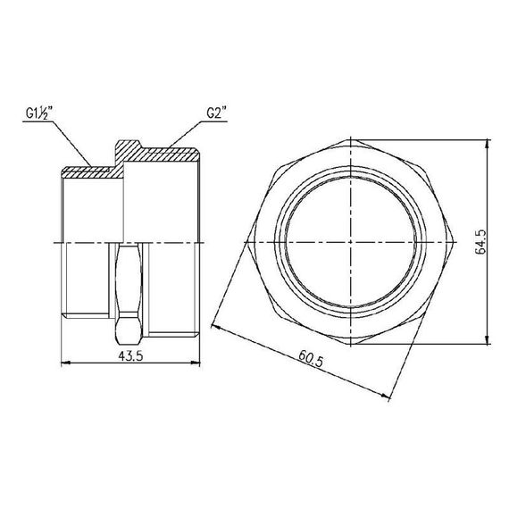 Ніпель редукційний Thermo Alliance Forte 2" 1/2 SF3595040 | Зображення 1