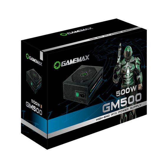 Блок живлення Gamemax GM-500 80+ APFC Black | Зображення 6