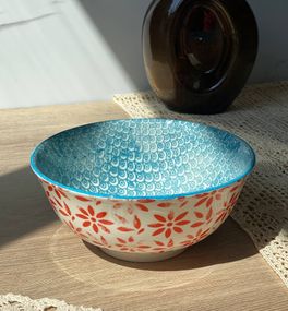 Салатник Olens Тригір'я 102-602-14 18х8 см 900 мл блакитний