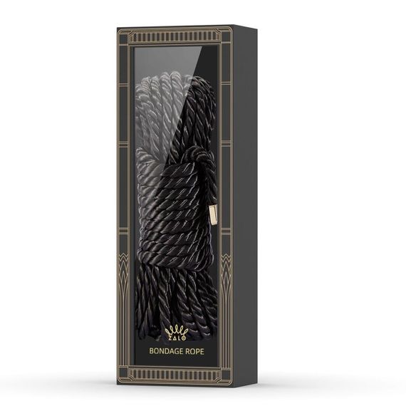 Розкішна мотузка для Шибарі Zalo Bondage Rope Black | Зображення 1