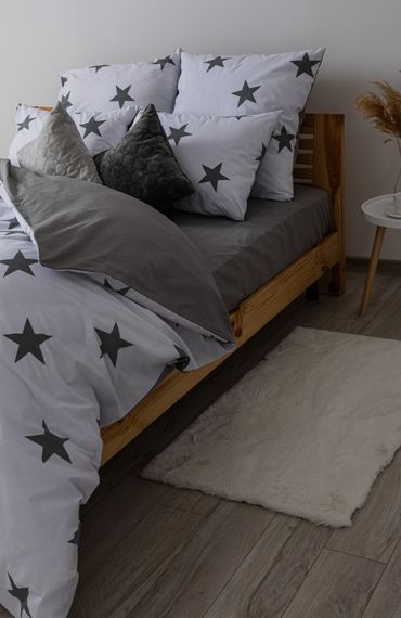 Постельное белье двуспальное ТЕП Soft dreams Morning Star Grey 2-03858-25305 180х215 см серое | Зображення 2