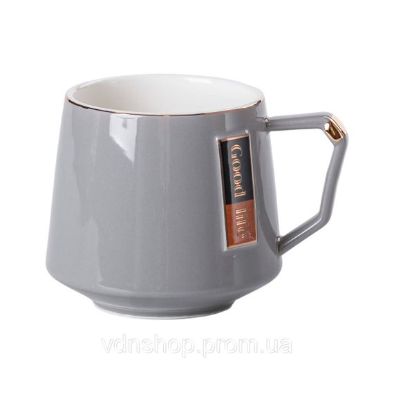 Чайный сервиз на 6 персон с фарфоровой подставкой, серый HP-15-26 | Зображення 2