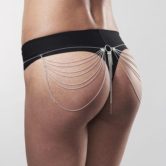 Ланцюжок трусики або ліф Bijoux Indiscrets Magnifique Waist Chain - silver, прикраса на тіло sexstyle | Зображення 6
