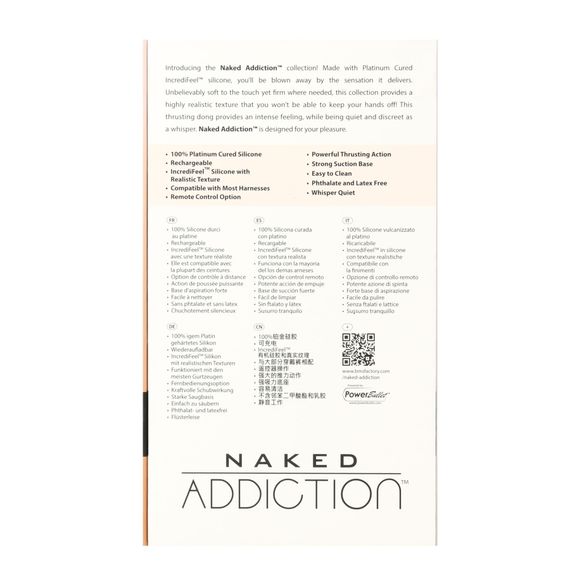 Фалоімітатор-пульсатор Naked Addiction 6.5″ Thrusting Dong With Remote, рухи вперед-назад, пульт ДК | Зображення 8