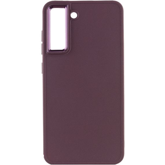 TPU чохол Bonbon Metal Style для Samsung Galaxy S21 FE Силікон, Бордовий/Plum | Зображення 1