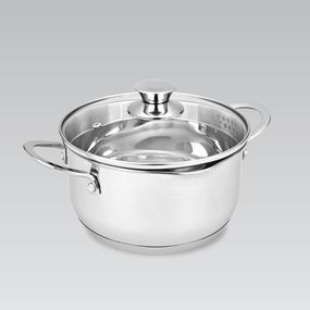 Каструля Maestro MR-3510-20, 3 л, 20 см, з нержавіючої сталі з кришкою, для всіх типів плит