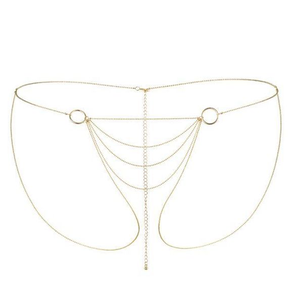 Ланцюжок-трусики Bijoux Indiscrets Magnifique Bikini Chain – Gold, прикраса для тіла sexstyle | Зображення 1